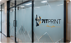 Cloison vitrée — simulation de présentation 7ITPRINT